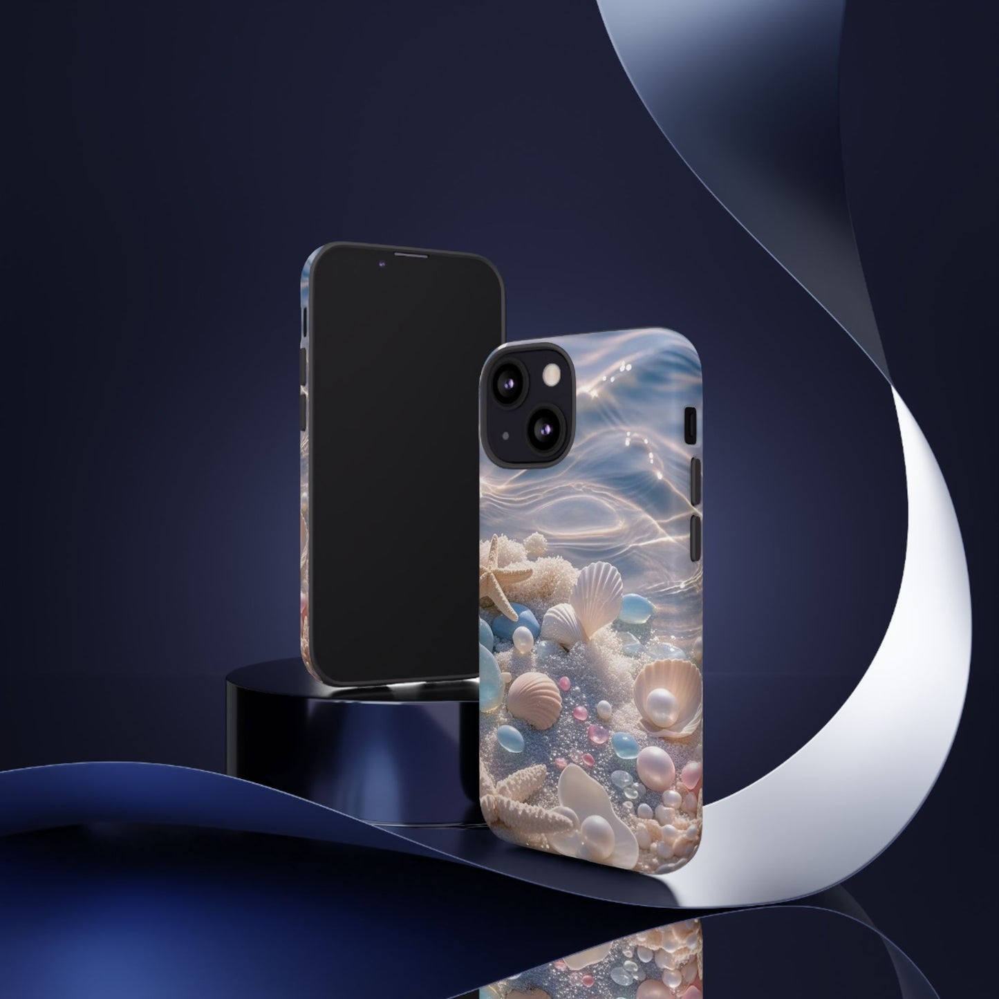 Seashell Pearl Phone Case — Pastel Beach Protective Tough Case