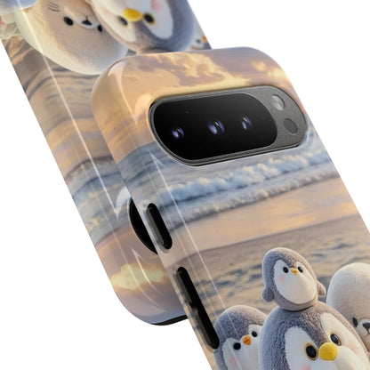 Cute Plush Penguins Beach Phone Case