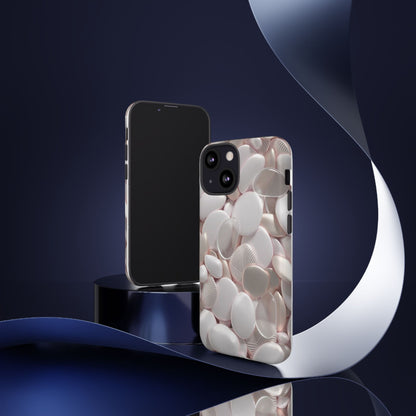 Phone Case – Soft Pink Pebble Pattern Protective Tough Case