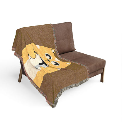 Cozy Cat Coffee Woven Blanket