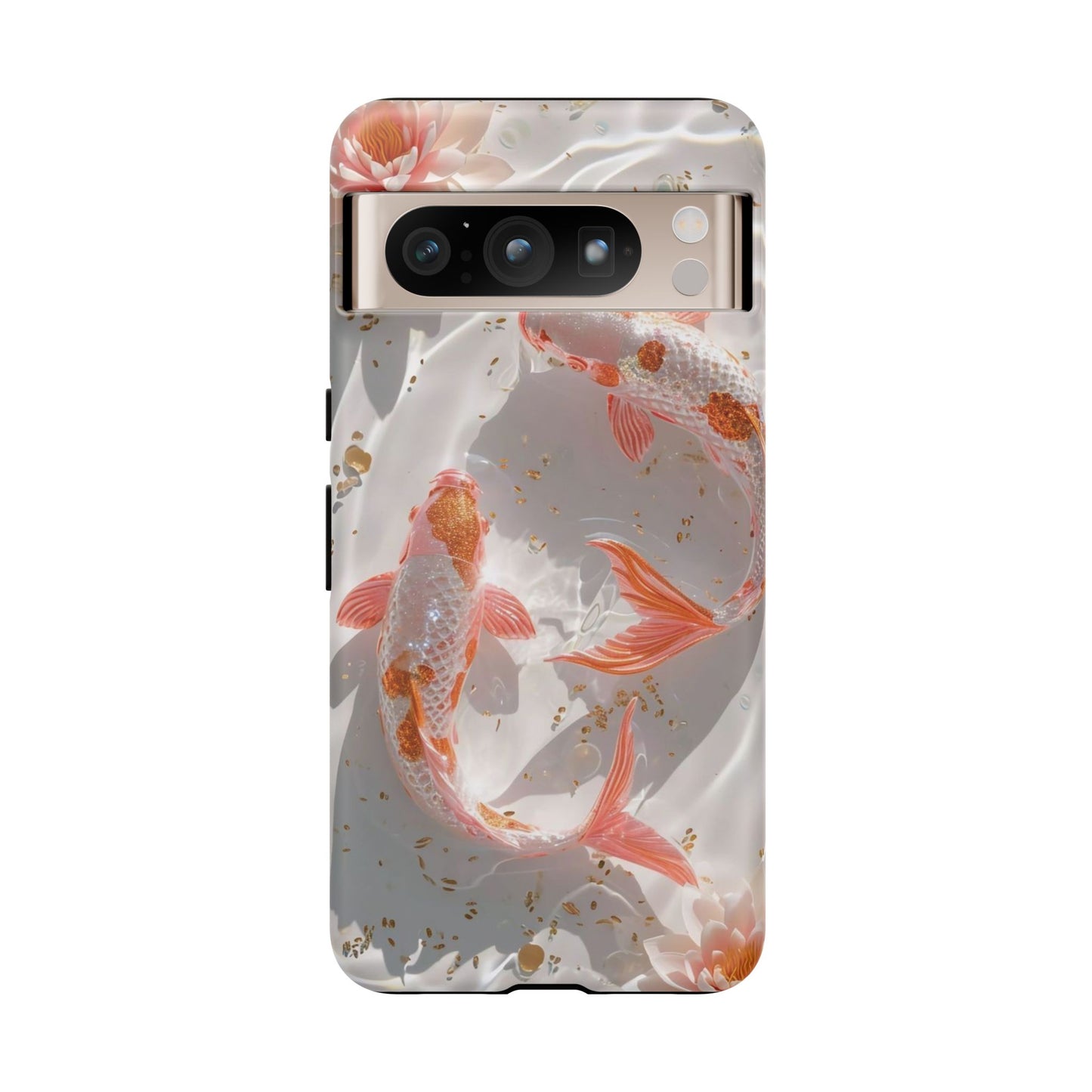 Koi Fish Phone Case "Serene Gold Fleck Watercolor"