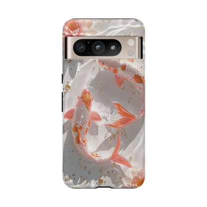 Koi Fish Phone Case "Serene Gold Fleck Watercolor"