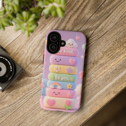 Cute Pastel Phone Case "Be Kind, Be You"