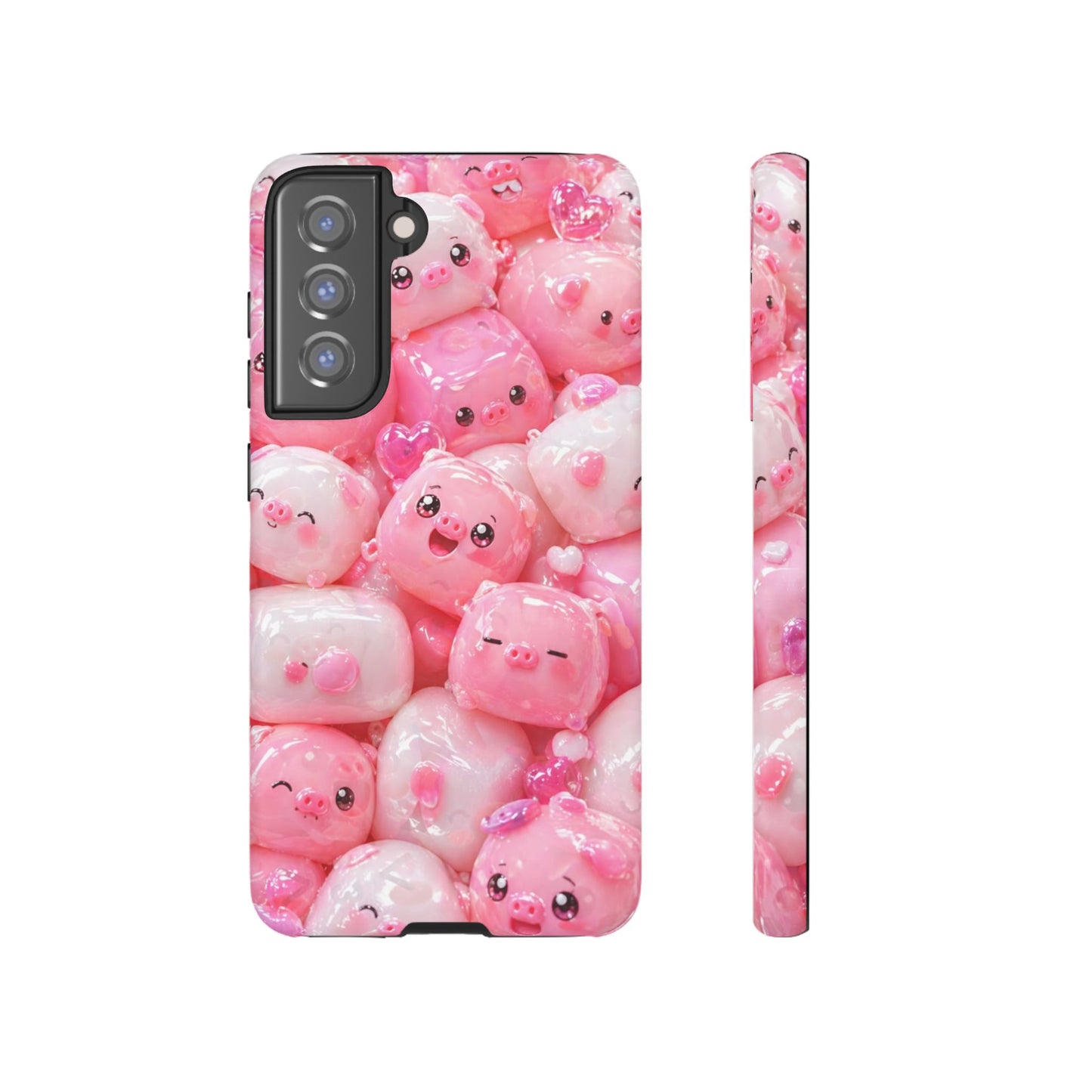Cute Soft-Pink Character Protective Phone Case