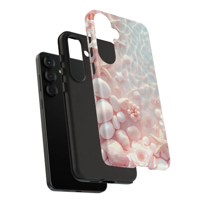 Phone Case — Pink Seashell Starfish Beach Waterproof Design