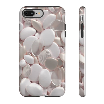 Phone Case – Soft Pink Pebble Pattern Protective Tough Case