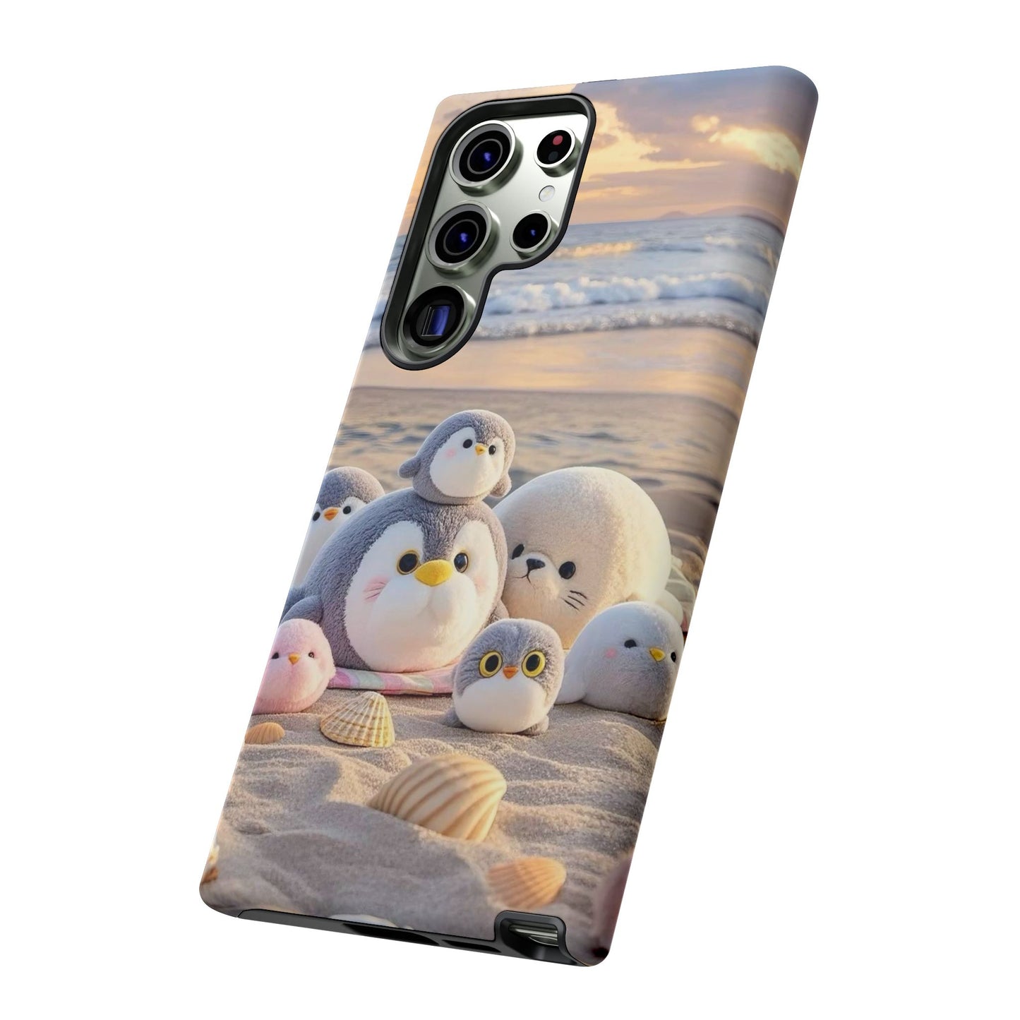 Cute Beach Penguin Phone Case "Kawaii Seaside Animal"