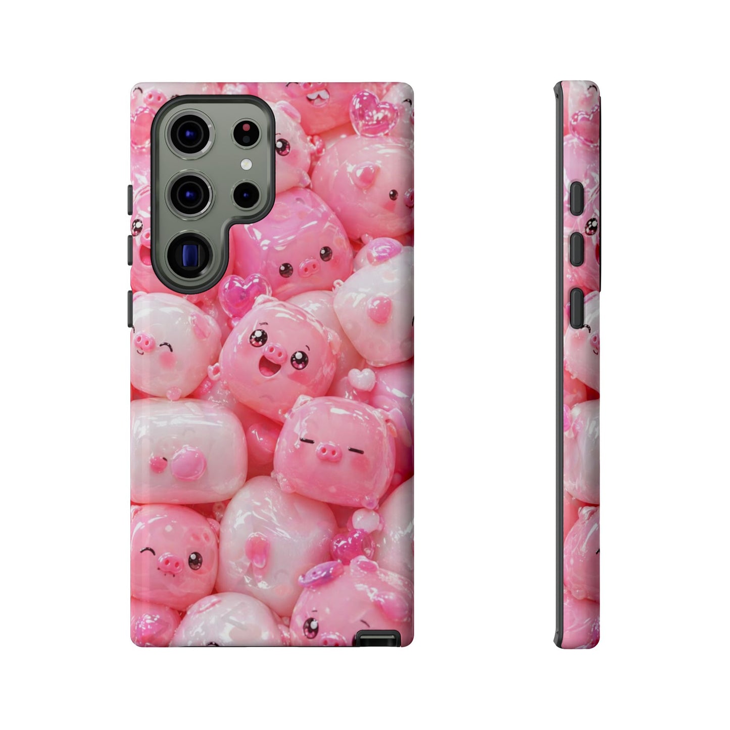 Cute Soft-Pink Character Protective Phone Case