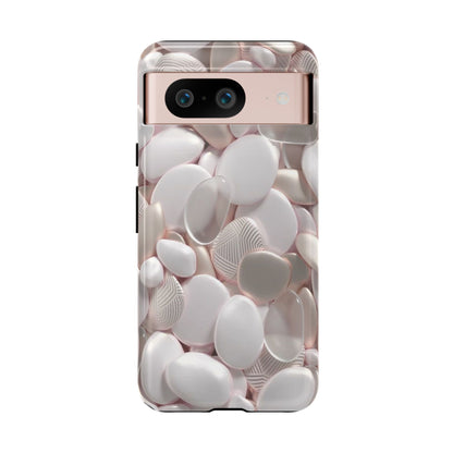 Phone Case – Soft Pink Pebble Pattern Protective Tough Case