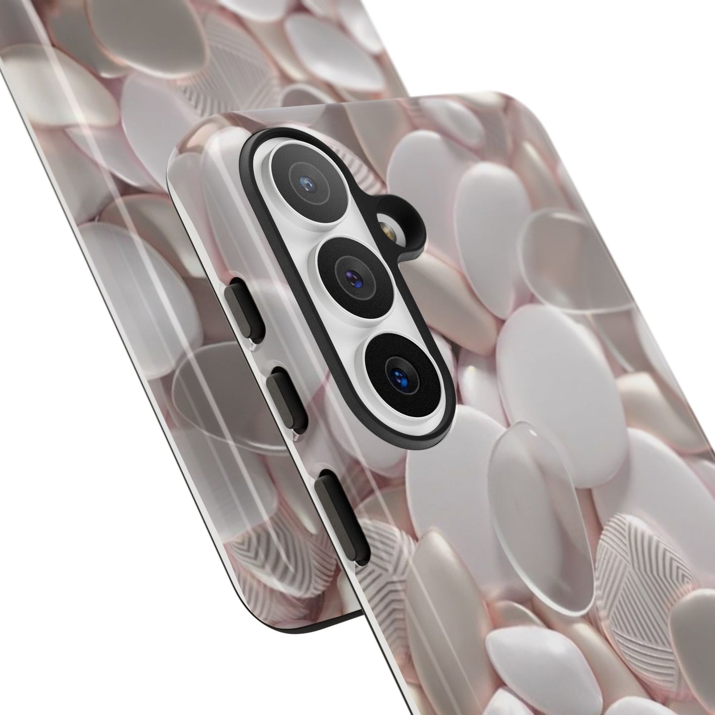 Phone Case – Soft Pink Pebble Pattern Protective Tough Case