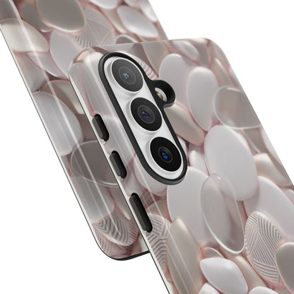 Phone Case – Soft Pink Pebble Pattern Protective Tough Case