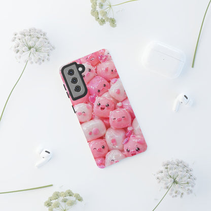 Cute Soft-Pink Character Protective Phone Case
