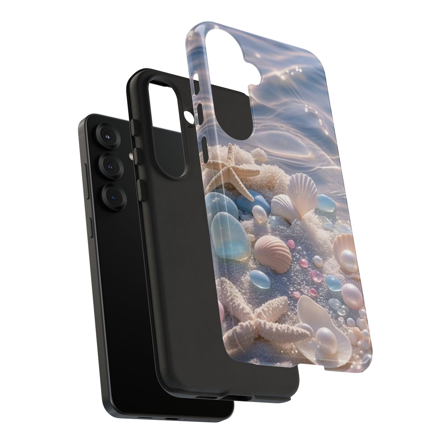 Seashell Pearl Phone Case — Pastel Beach Protective Tough Case
