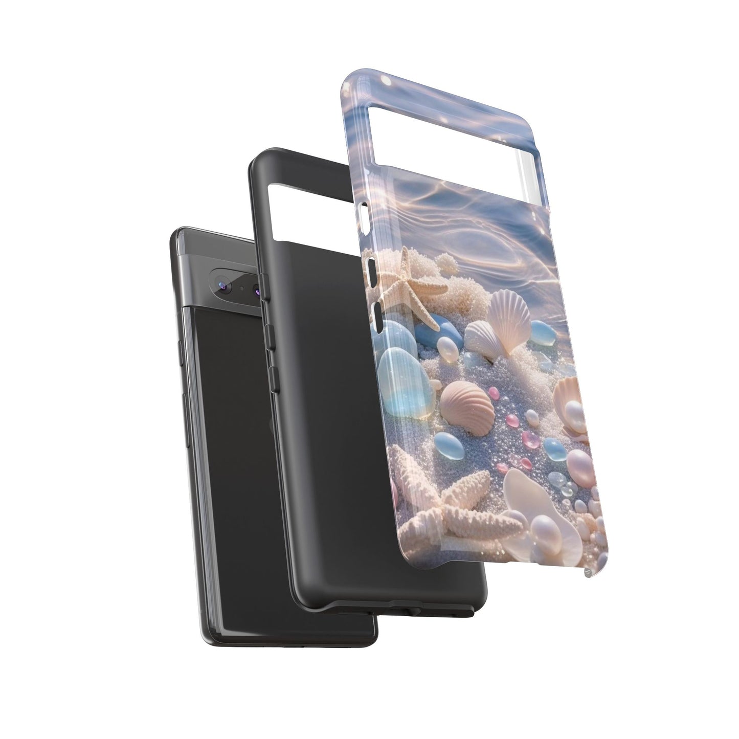 Seashell Pearl Phone Case — Pastel Beach Protective Tough Case