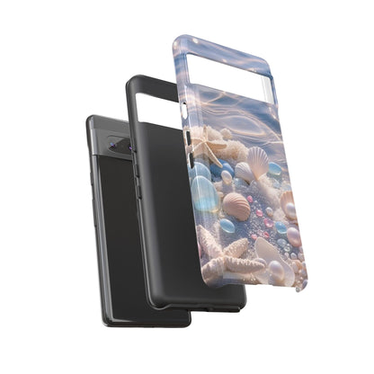Seashell Pearl Phone Case — Pastel Beach Protective Tough Case