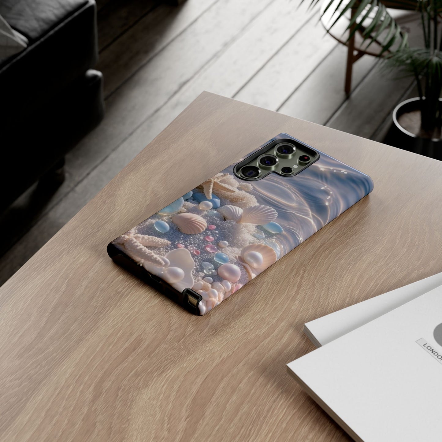 Tough Cases — Pastel Seashell Phone Case (Beach Shells, Pearls & Starfish)