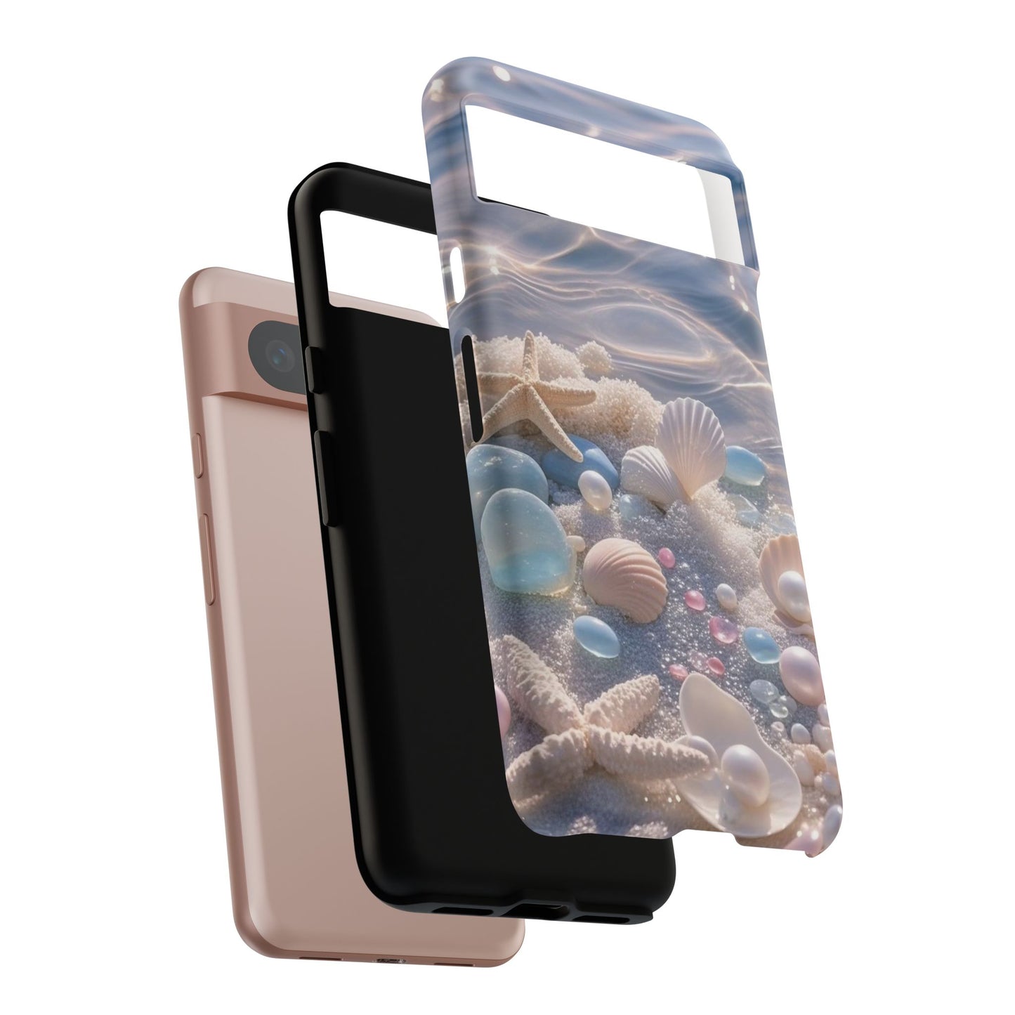 Seashell Pearl Phone Case — Pastel Beach Protective Tough Case