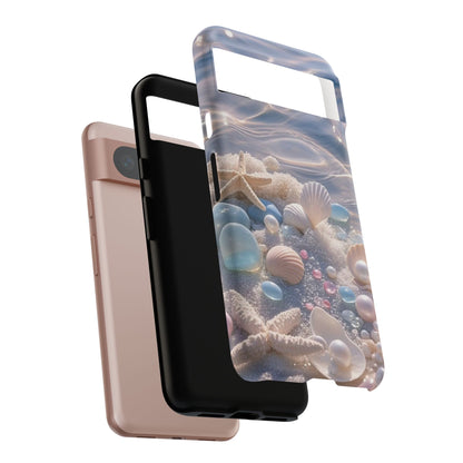 Seashell Pearl Phone Case — Pastel Beach Protective Tough Case