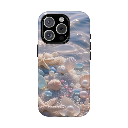 Seashell Pearl Phone Case — Pastel Beach Protective Tough Case