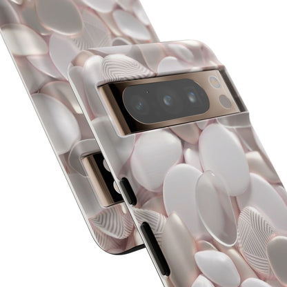 Phone Case – Soft Pink Pebble Pattern Protective Tough Case