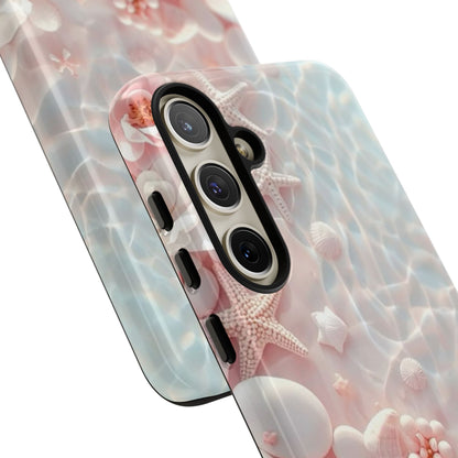 Phone Case — Pink Seashell Starfish Beach Waterproof Design