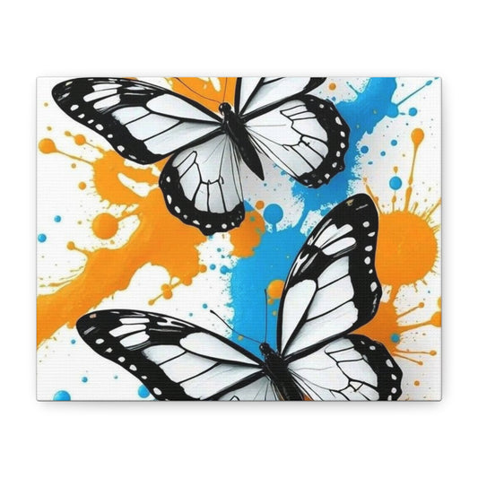 Butterfly Splash Canvas Wall Art — Matte Stretched Canvas