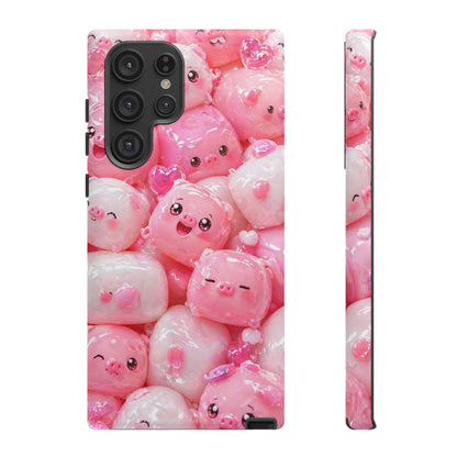 Cute Soft-Pink Character Protective Phone Case