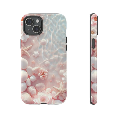 Phone Case — Pink Seashell Starfish Beach Waterproof Design