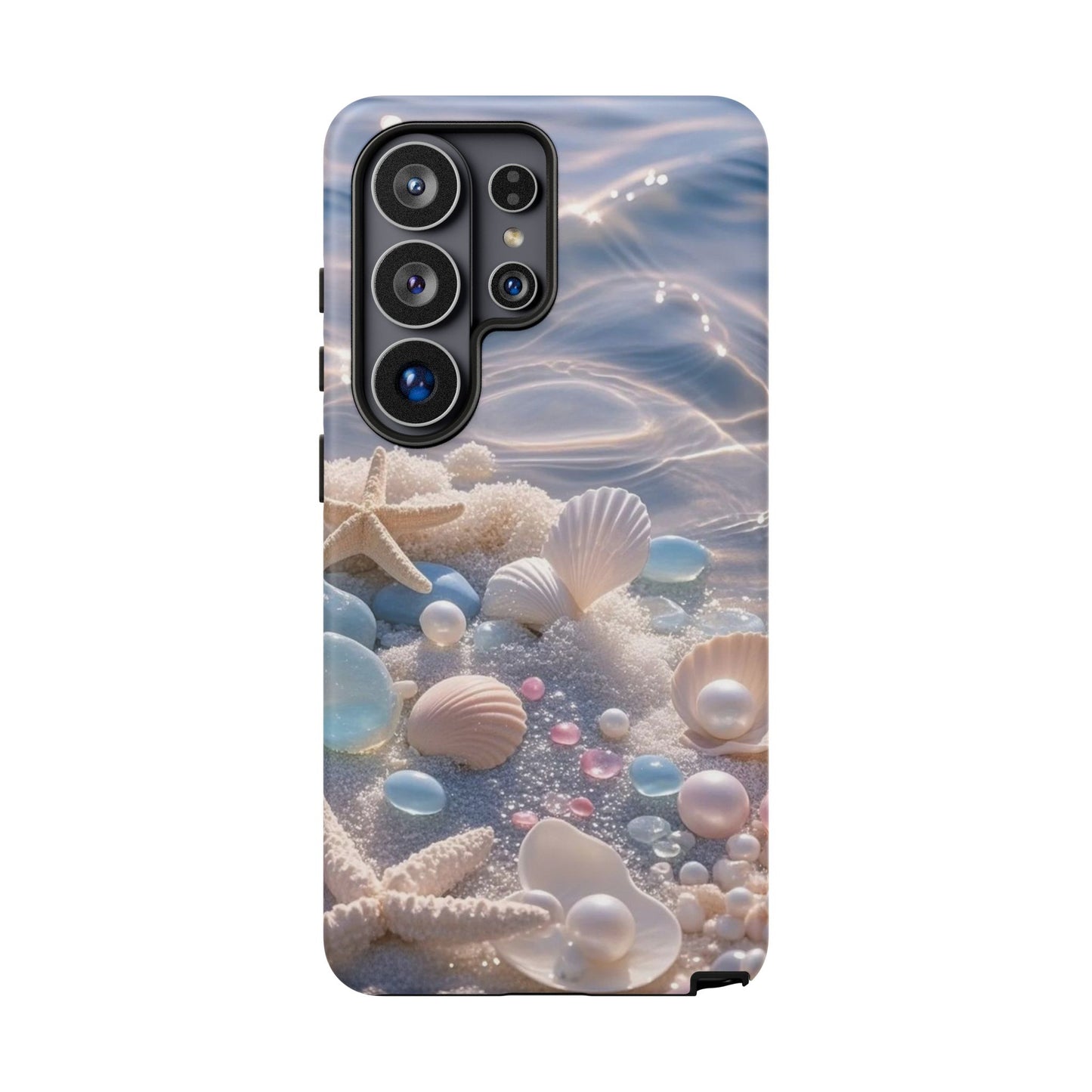 Seashell Pearl Phone Case — Pastel Beach Protective Tough Case