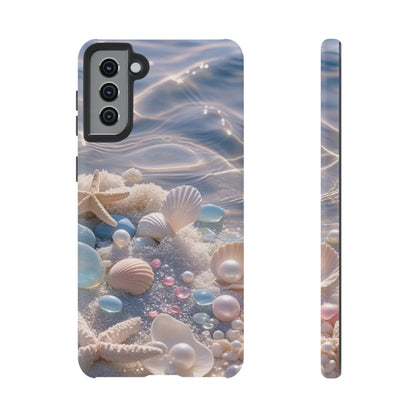 Tough Cases — Pastel Seashell Phone Case (Beach Shells, Pearls & Starfish)