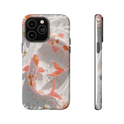 Koi Fish Phone Case "Serene Gold Fleck Watercolor"