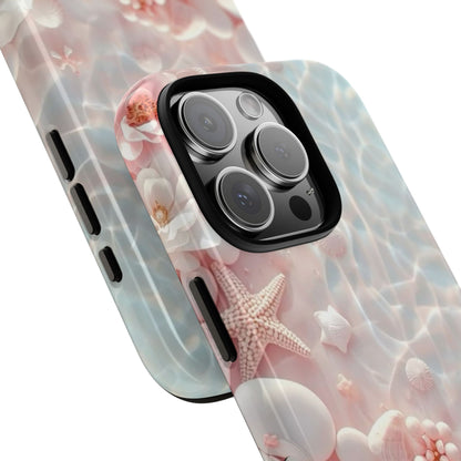 Phone Case — Pink Seashell Starfish Beach Waterproof Design
