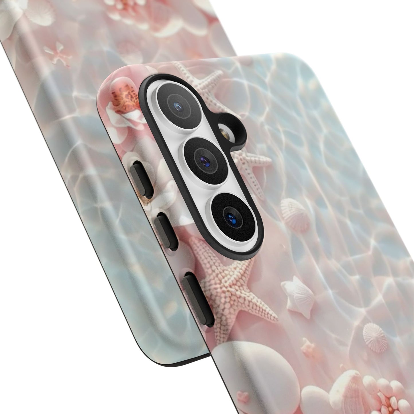 Phone Case — Pink Seashell Starfish Beach Waterproof Design