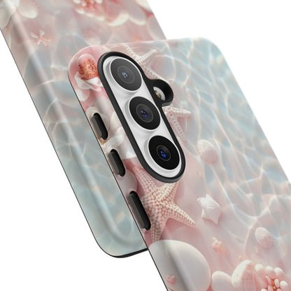Phone Case — Pink Seashell Starfish Beach Waterproof Design