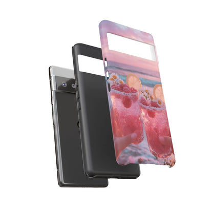 Pink Sunset Cocktail Phone Case — Beach Drink Protective Cover