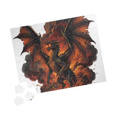 Dragon of Ember Fantasy Jigsaw Puzzle — Fiery Mythical Creature Board Game & Gift (110-1014 Pieces) (110–1014 Pieces)