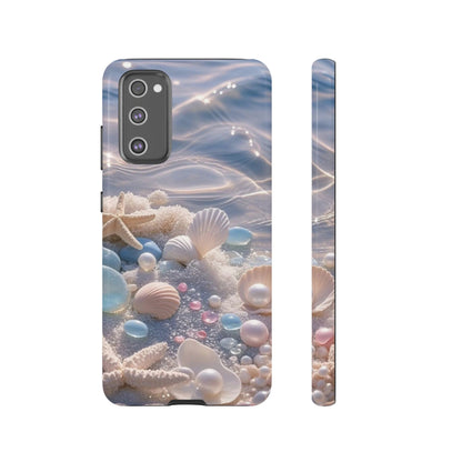 Tough Cases — Pastel Seashell Phone Case (Beach Shells, Pearls & Starfish)