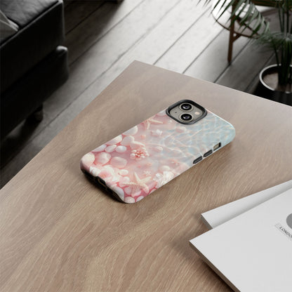 Phone Case — Pink Seashell Starfish Beach Waterproof Design