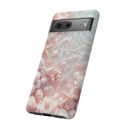 Phone Case — Pink Seashell Starfish Beach Waterproof Design