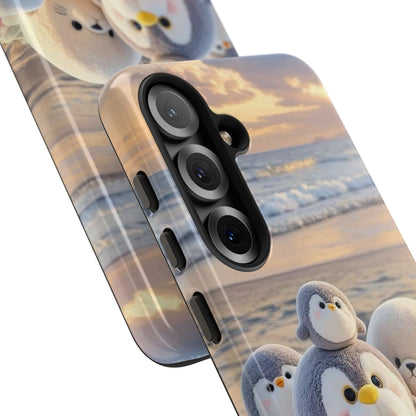 Cute Plush Penguins Beach Phone Case