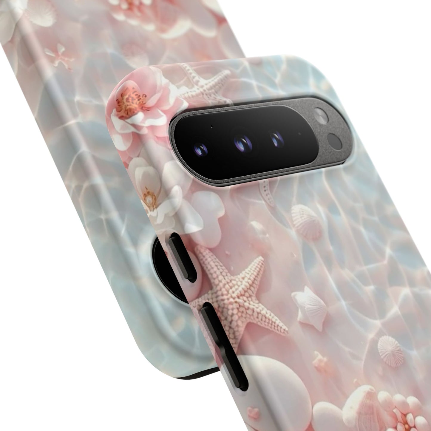 Phone Case — Pink Seashell Starfish Beach Waterproof Design