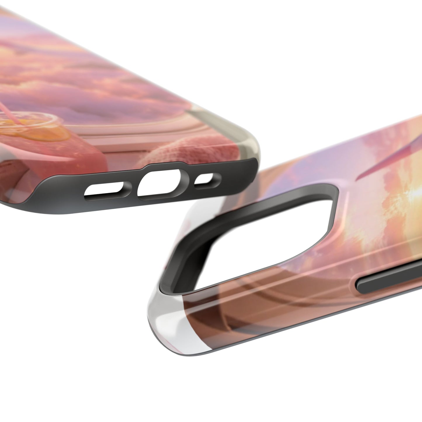 iPhone Magnetic Case "Airplane Window Sunset Travel"
