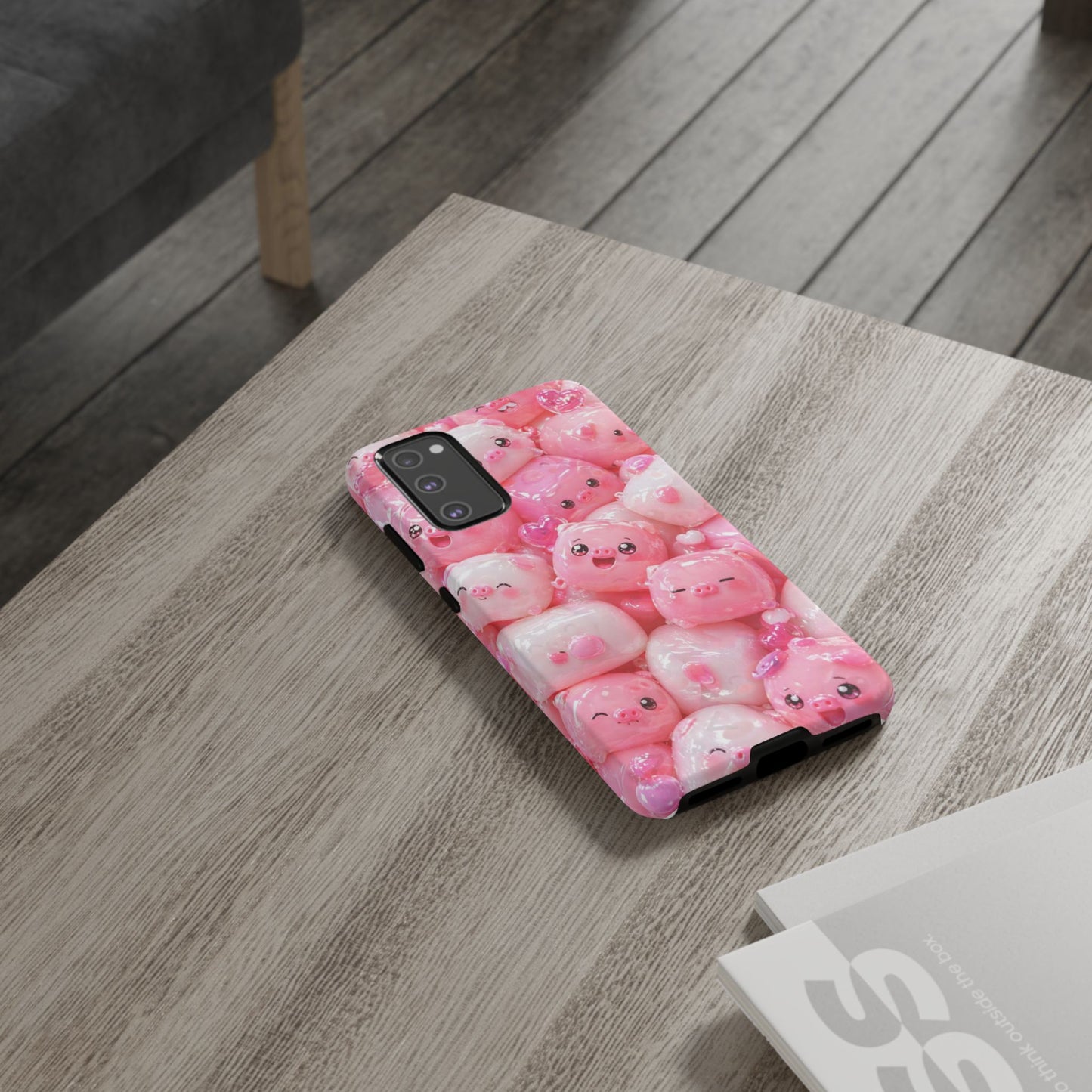 Cute Soft-Pink Character Protective Phone Case