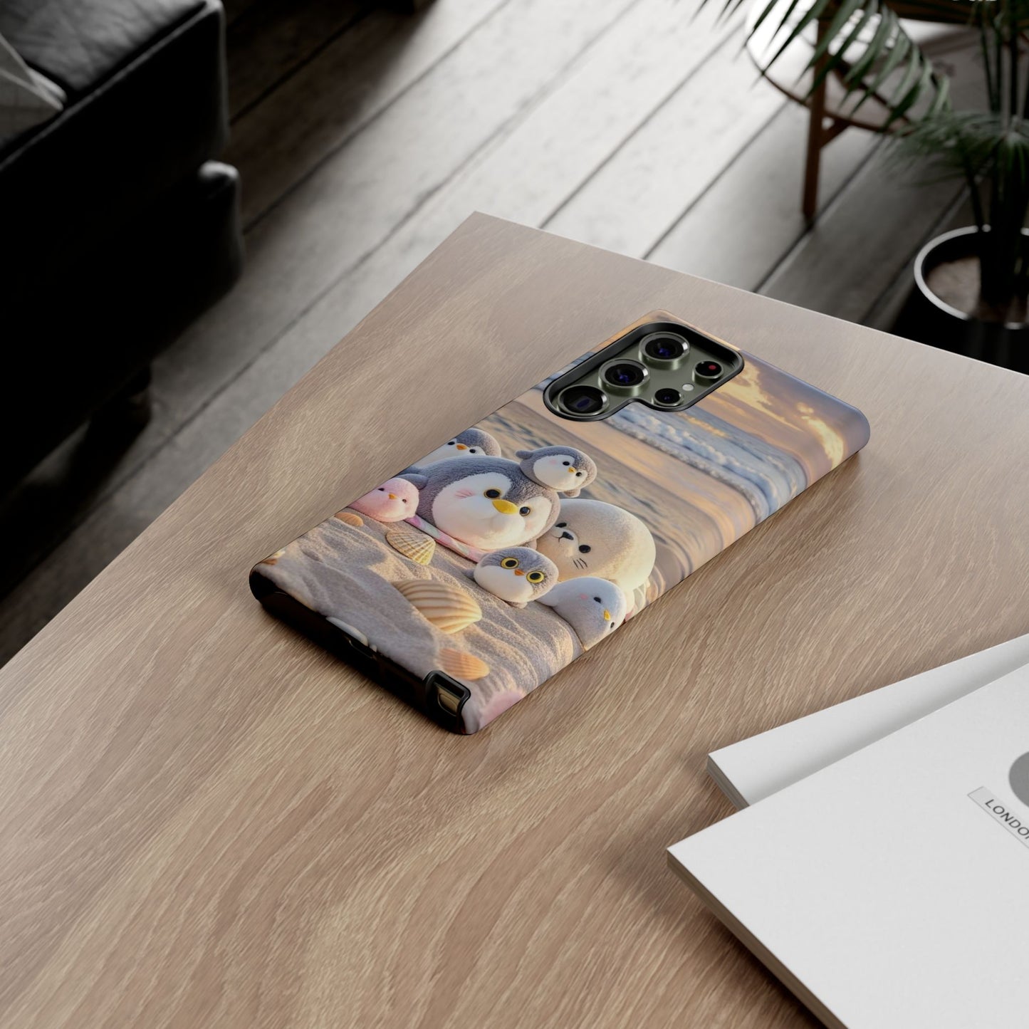 Cute Beach Penguin Phone Case "Kawaii Seaside Animal"