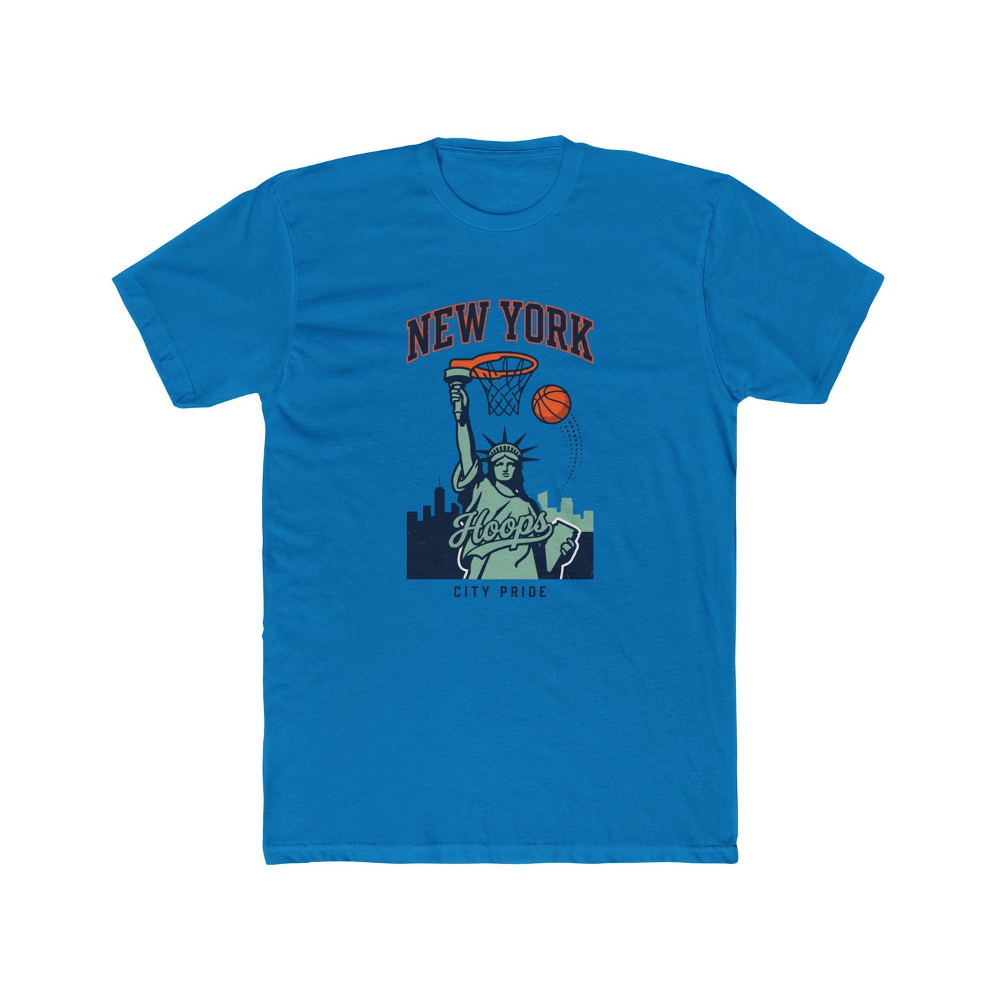 New York Hoops T-Shirt — Statue of Liberty Basketball City Pride Tee