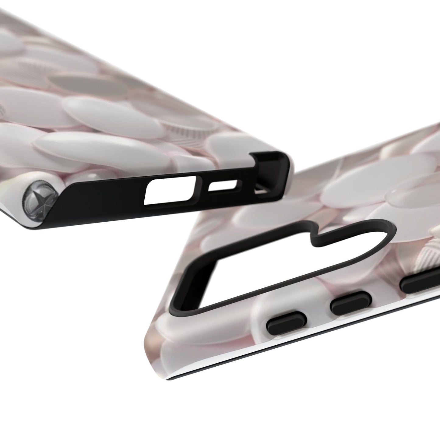 Phone Case – Soft Pink Pebble Pattern Protective Tough Case