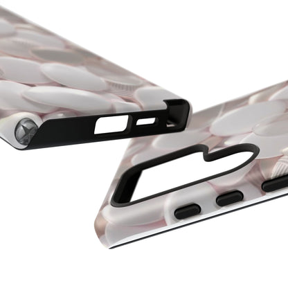 Phone Case – Soft Pink Pebble Pattern Protective Tough Case