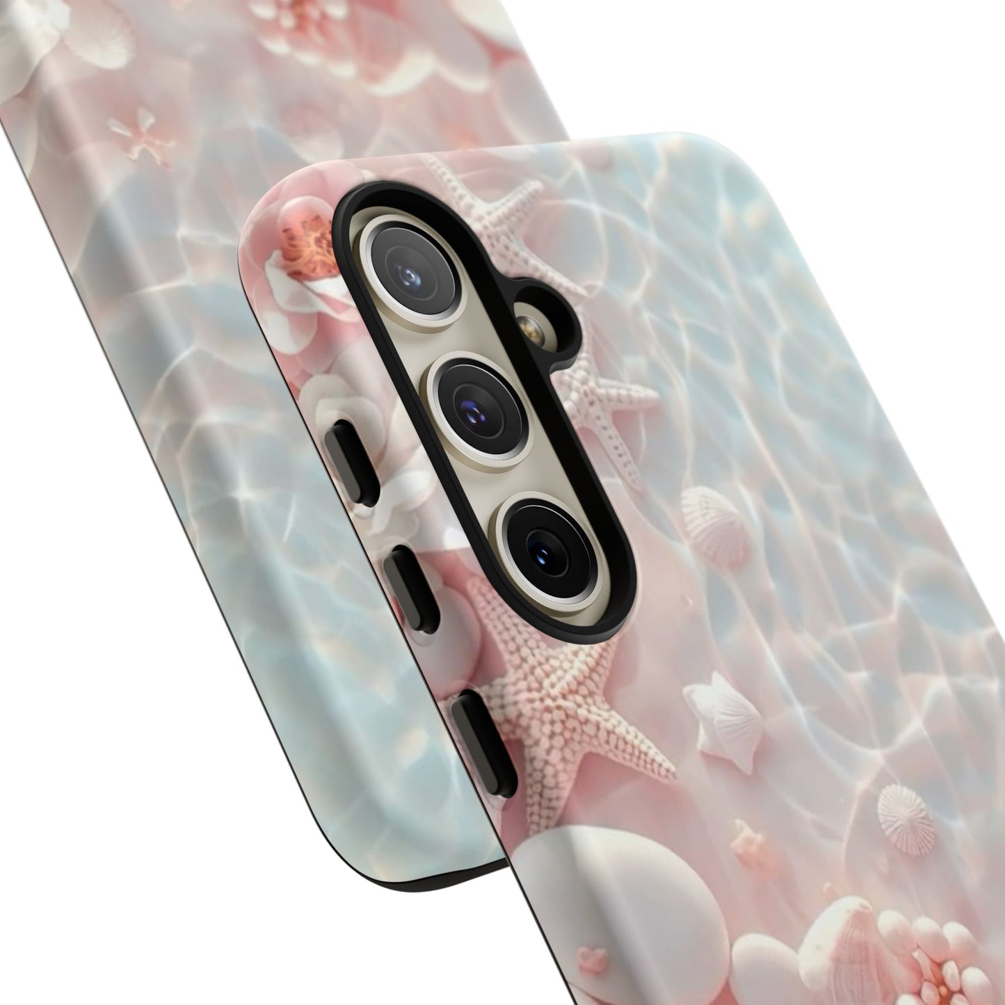 Phone Case — Pink Seashell Starfish Beach Waterproof Design