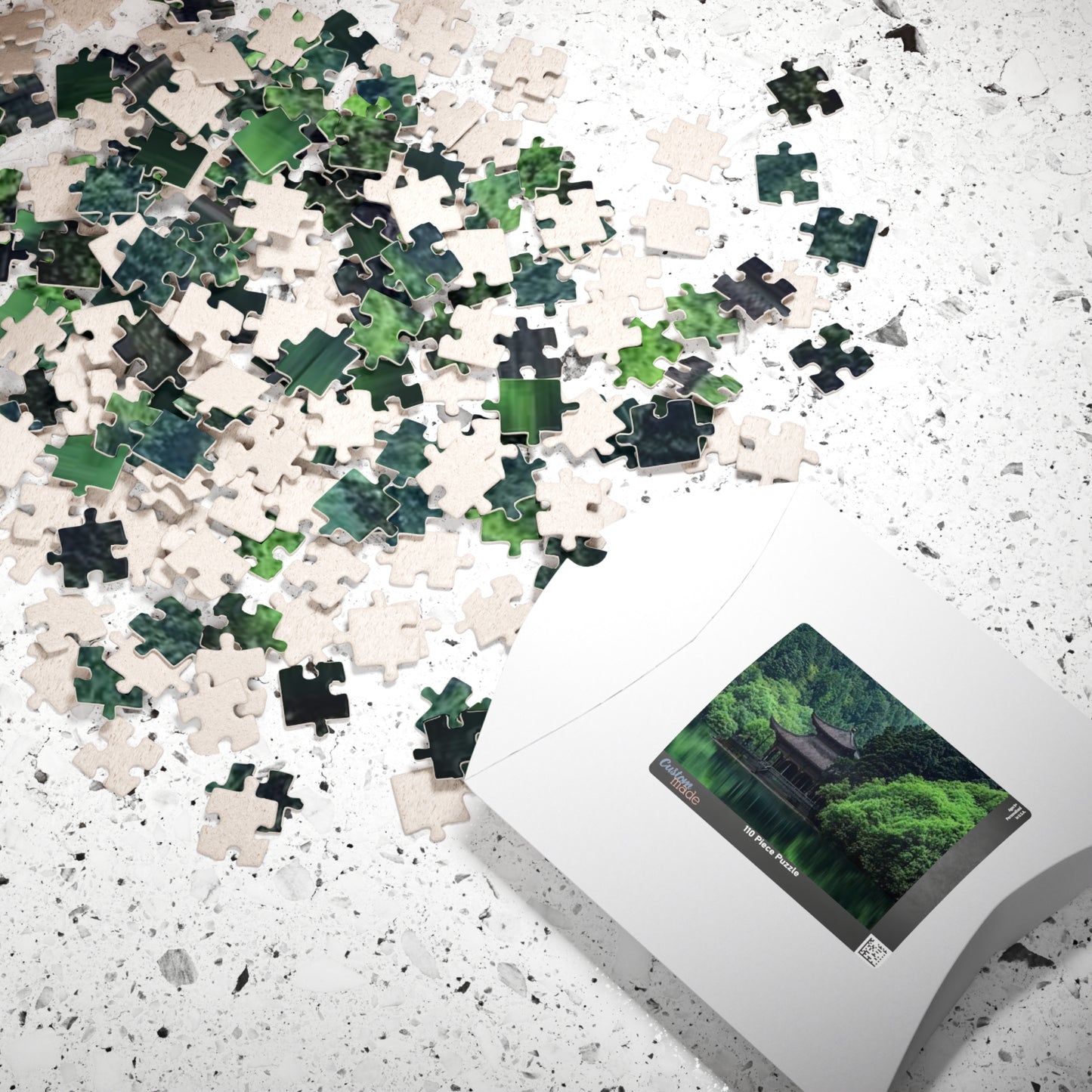 Scenic Japanese Temple Puzzle — Serene Forest Lake Jigsaw (110–1014 pcs)