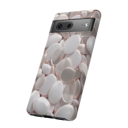 Phone Case – Soft Pink Pebble Pattern Protective Tough Case